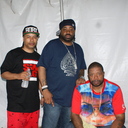 AG, Lord Finesse and Diamond D getting ready to tear it down at Summer Stage 2014, Crotona Park, BX